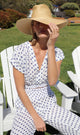 Vacay Cotton Gauze Top In Blue Polka Dot - Romantiques