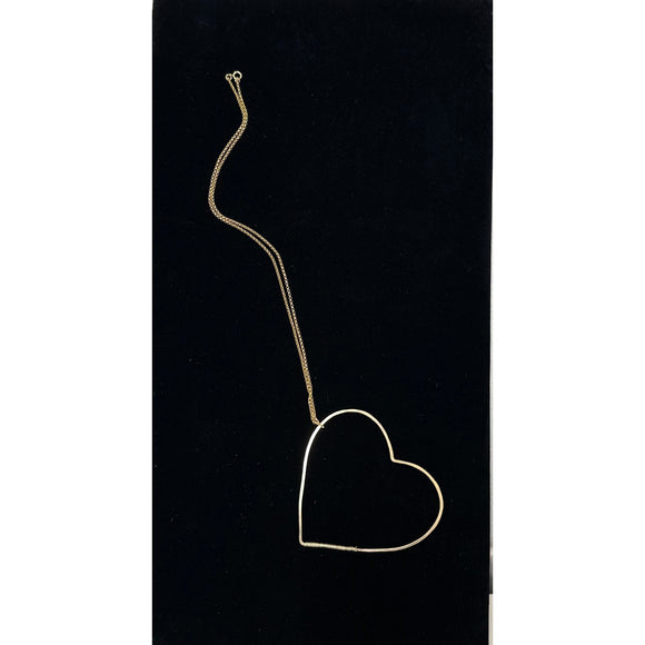 Big Hammered Heart Necklace