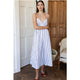 Ladder Dress with Textured Blue Stripes - Romantiques
