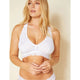 Curvy Racie Razerback Bralette in white