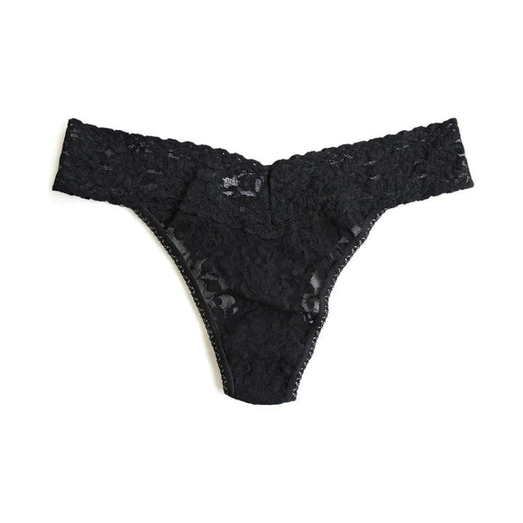 Hanky Panky Original Rise Thong in Black - Romantiques