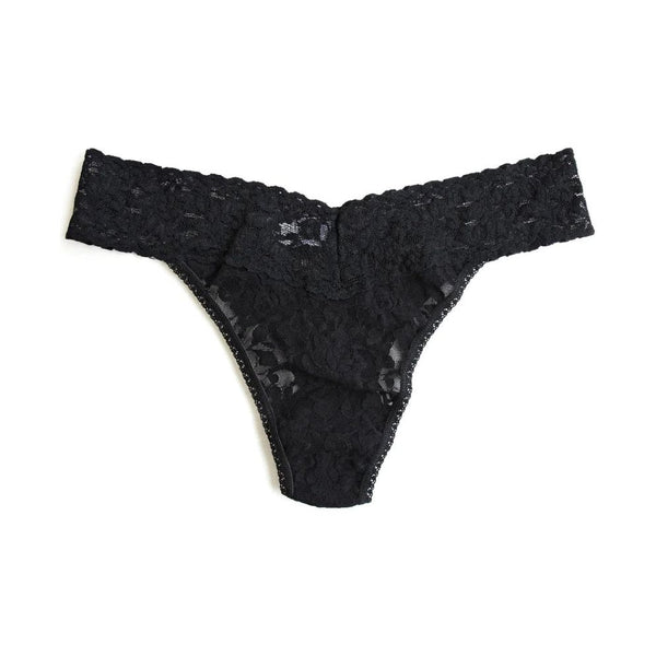 Hanky Panky Original Rise Thong in Black - Romantiques