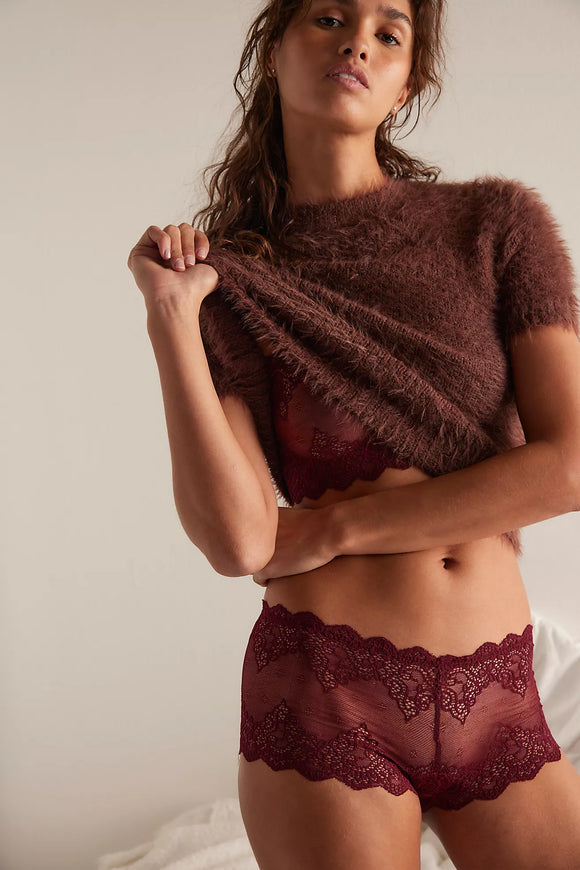 So Fine Lace Hipster in Blackberry - Romantiques