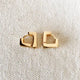18k Gold Filled Diamond Shaped Clicker Earrings