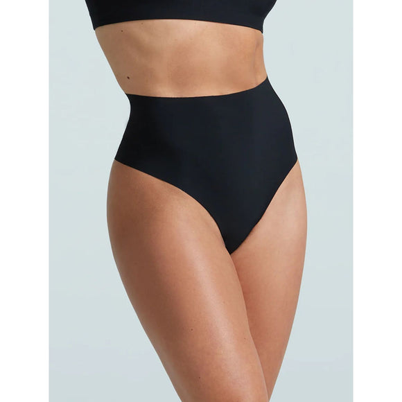 Classic High Rise Thong in Black - Romantiques