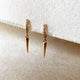 18k Gold Filled Cubic Zircon Hoop Earrings with Spike Drop