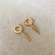 18k Gold Filled Cubic Zircon Hoop Earrings with Spike Drop - Romantiques