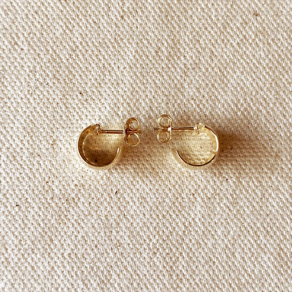 18k Gold Filled Half Open Stud Earrings