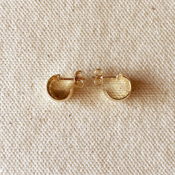18k Gold Filled Half Open Stud Earrings