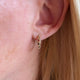 18k Gold Filled Spike Hoop Earrings with Cubic Zirconia Detail
