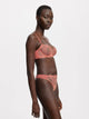 Entice Front Lace Thong in Geranium/Cashmere - Romantiques