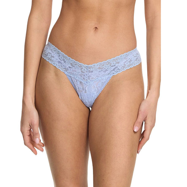 Hanky Panky Signature Lace Low Rise Thong in Clarity Blue - Romantiques