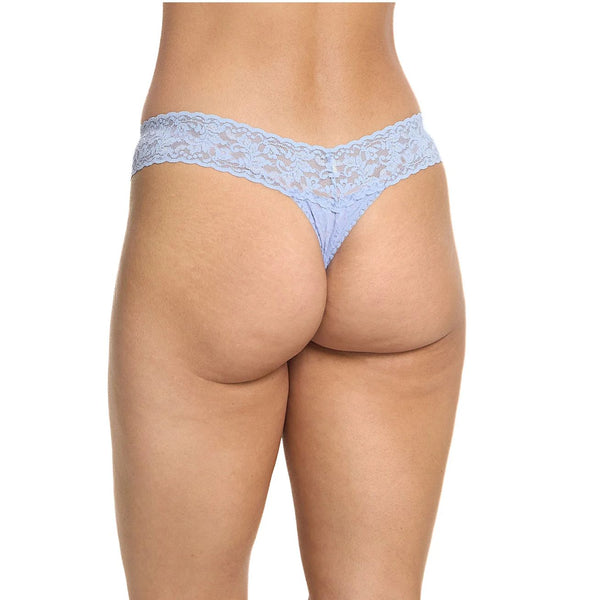 Hanky Panky Signature Lace Low Rise Thong in Clarity Blue - Romantiques