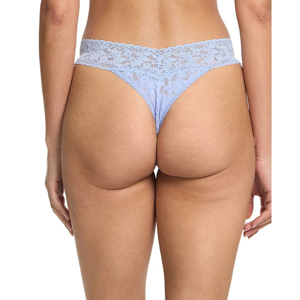 Hanky Panky Signature Lace Original Rise Thong in Clarity Blue