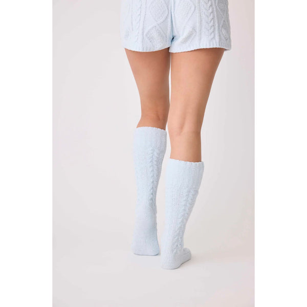 PJ Salvage Cable Crew Socks - Romantiques