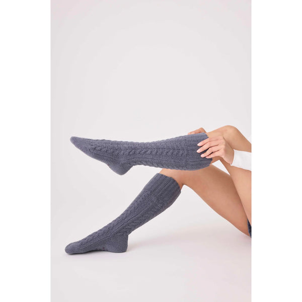 PJ Salvage Cable Crew Socks - Romantiques