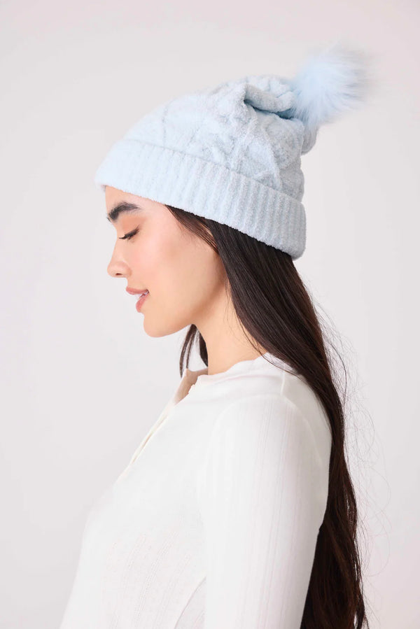 PJ Salvage Cable Knit Slide in Charcoal