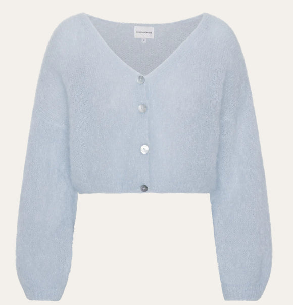 Cornelia Cropped Cardigan in Light Blue - Romantiques