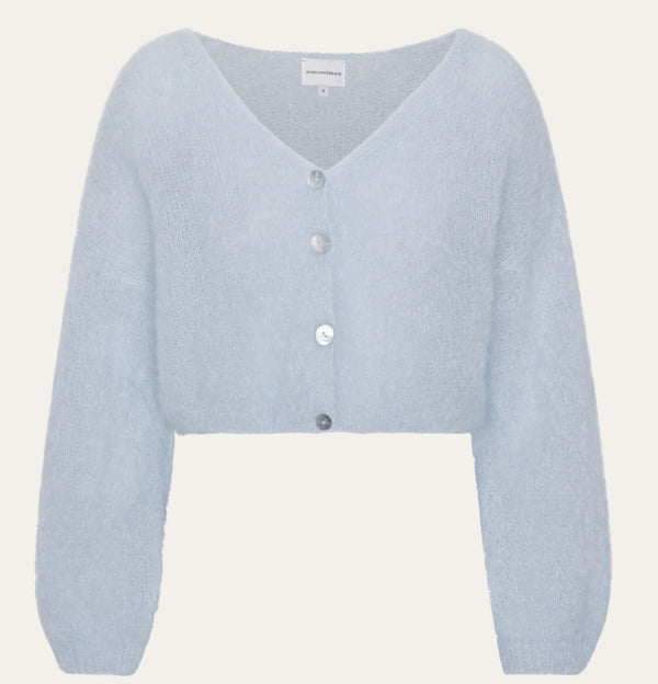 Cornelia Cropped Cardigan in Light Blue - Romantiques