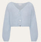 Cornelia Cropped Cardigan in Light Blue - Romantiques