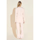 Eberjey Gisele Long PJ Set in Sorbet Pink & Black - Romantiques