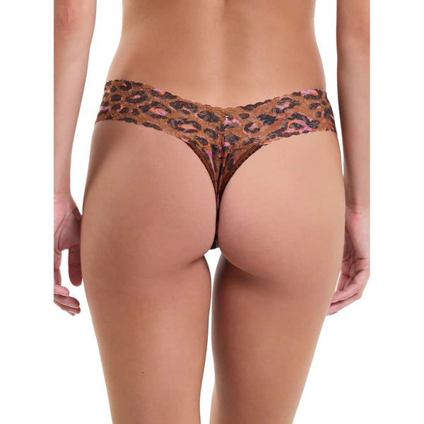 Hanky Panky Printed Low Rise Thong in Throwback (Brown) - Romantiques