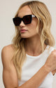 Hideaway Brown Polarized Sunglasses in Black Tortoise - Romantiques