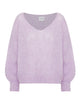Milana Long Sleeve Alpaca Pullover in Light Purple - Romantiques