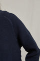 Ziggy Inside Out Cotton Fleece Sweatshirt in Navy - Romantiques