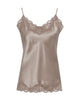 Gold Hawk: Silk Floral Lace Camisole In Light Taupe