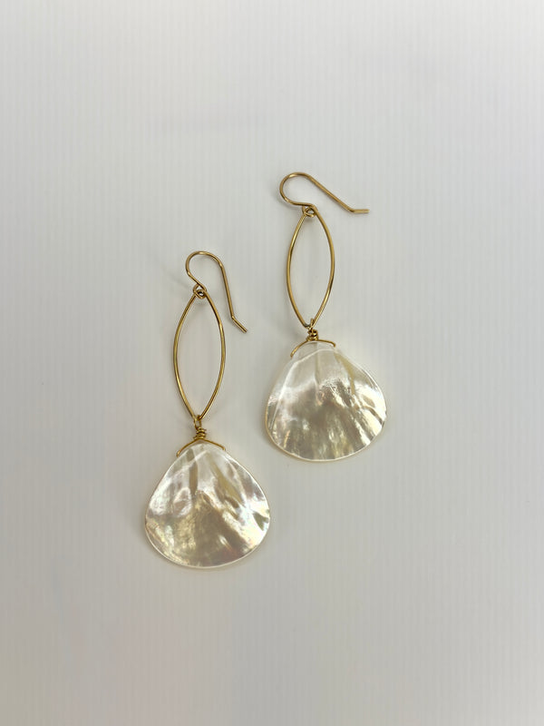 April Martin Mother of Pearl Shell Earrings - Romantiques