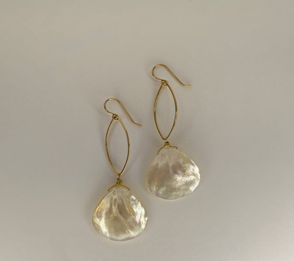April Martin Mother of Pearl Shell Earrings - Romantiques