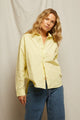 James Chutte Cotton Poplin Button Down Banana In Yellow - Romantiques