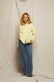 James Chutte Cotton Poplin Button Down Banana In Yellow - Romantiques
