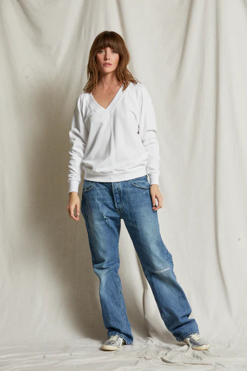 Sinead French Terry V-Neck Sweatshirt - Romantiques