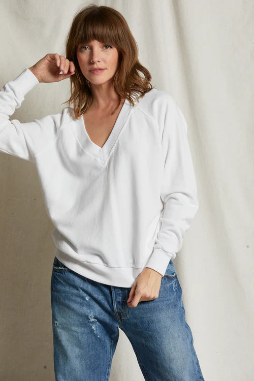 Sinead French Terry V-Neck Sweatshirt - Romantiques