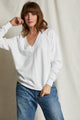 Sinead French Terry V-Neck Sweatshirt - Romantiques