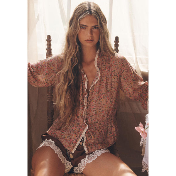 Spell Mimi Rose Blouse in Pink Posey - Romantiques