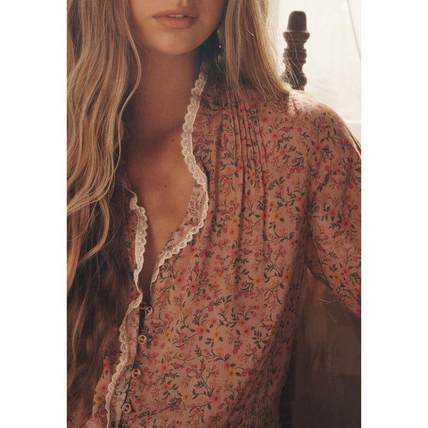 Spell Mimi Rose Blouse in Pink Posey - Romantiques