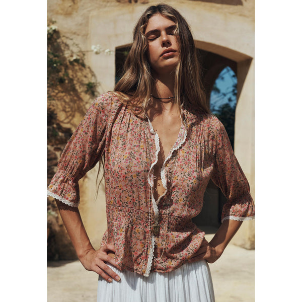 Spell Mimi Rose Blouse in Pink Posey - Romantiques