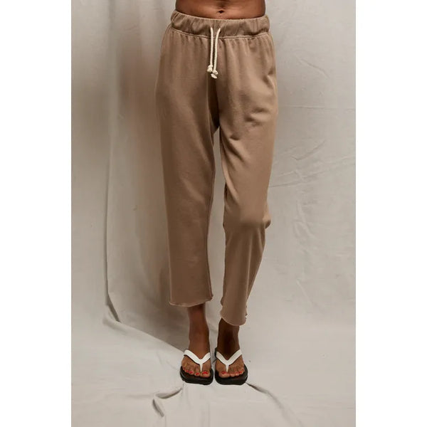 Jamaica Beach Fleece Capri Pant in Mocha - Romantiques