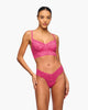 Cosabella Never Say Never Low Rise Cutie Thong in Rosa Caldo - Romantiques