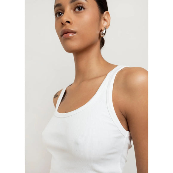 Mara Tank Top in White - Romantiques