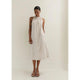 Lillian Midi Dress in Natural - Romantiques