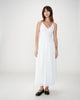 Wimala Long Flared Eyelet Dress in White - Romantiques