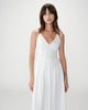 Wimala Long Flared Eyelet Dress in White - Romantiques