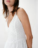 Wimala Long Flared Eyelet Dress in White - Romantiques