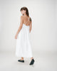 Wimala Long Flared Eyelet Dress in White - Romantiques
