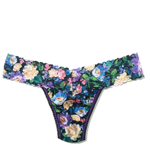 Hanky Panky Low Rise Thong Dream Garden Black