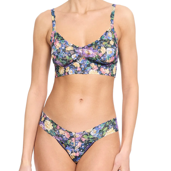 Hanky Panky Low Rise Thong Dream Garden Black